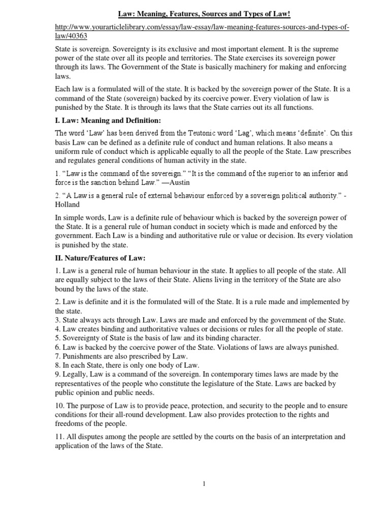 Definition and Nature of Law & Business Law | PDF | Judiciaries | Precedent