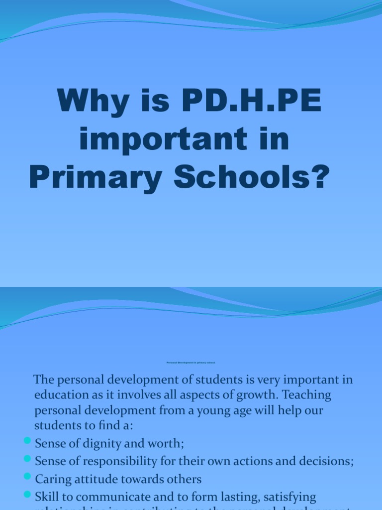Importance of PD and PE in Primary Schools | PDF | Wellness
