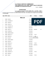 KPSC Ranked List for Staff Nurse Grade II Posts in Kozhikode District