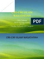 Ciri-Ciri Islam Wasathiyah