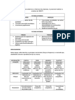 Analisando Os Fatores Externos e Internos Da Empresa