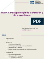 Tema 4. PsicopatologÃ A de La Atenciã N y de La Conciencia