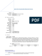 Phd-Application Form Sustainable Materials Science: Insert