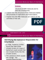 Learning Outcomes: Molecular Basis of Inheritance