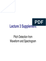 Lecture 3 Supplement: Pitch Detection From Waveform and Spectrogram