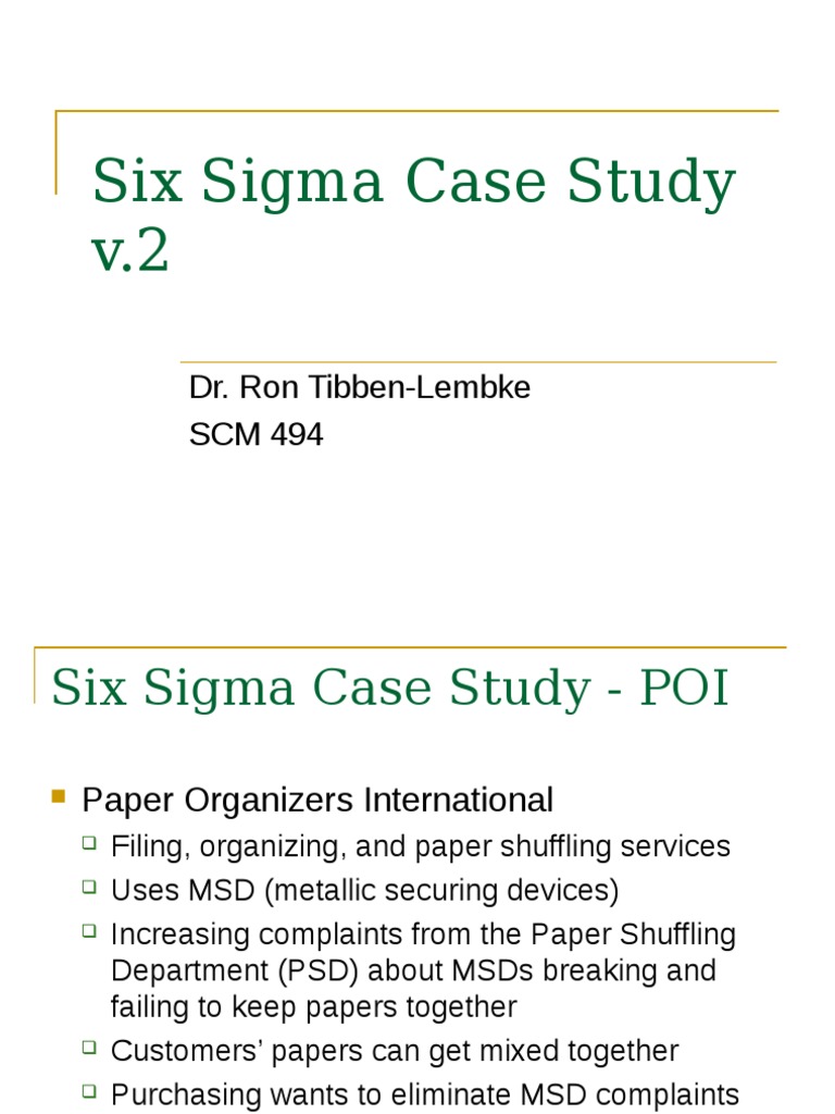 six sigma case study general electric pdf