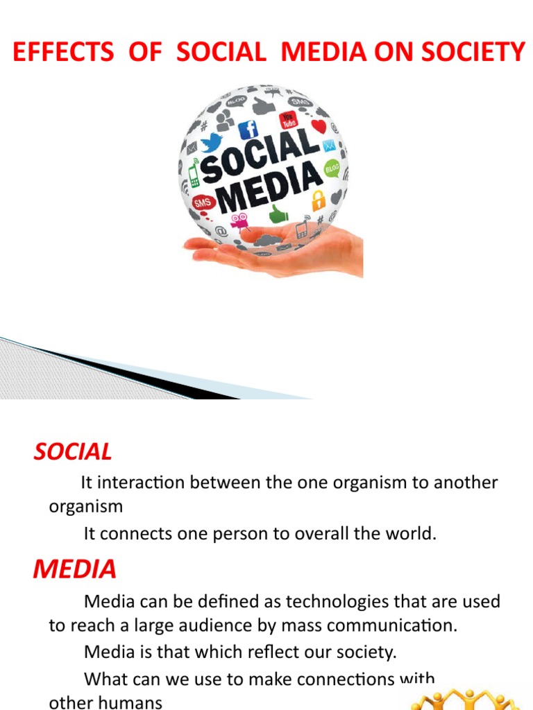 Impact of Social Media on Society | PDF | Popular Culture & Media ...