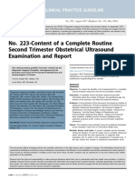 No. 223-Content of A Complete Routine Second Trimester Obstetrical Ultrasound Examination and Report