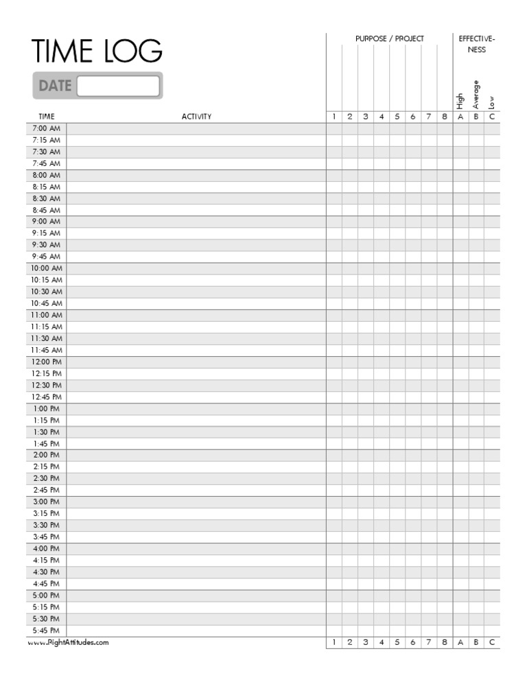 Daily Activity Effectiveness Tracker | PDF