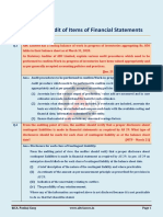 Audit of Items of Financial Statements: CA Inter - Auditing and Assurance Additional Questions For Practice (Chapter 1)