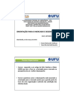 Aula 3 - Orientação para o mercado e desempenho - Artigo - Apresentação Cassio e Taiza - Mestrado em Administração - FAGE