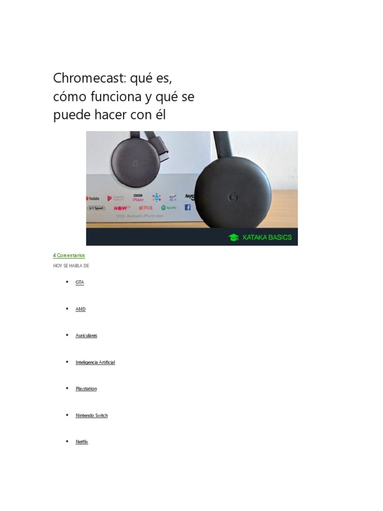 COMO USAR GOOGLE CHROMECAST intelligence overview