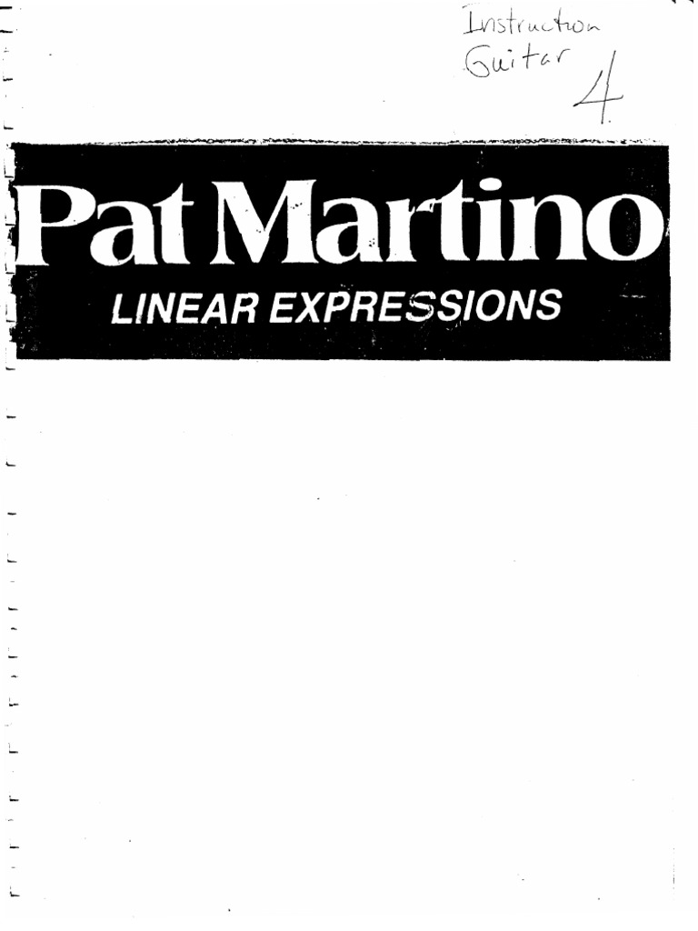 Pat Martino Linear Expression PDF
