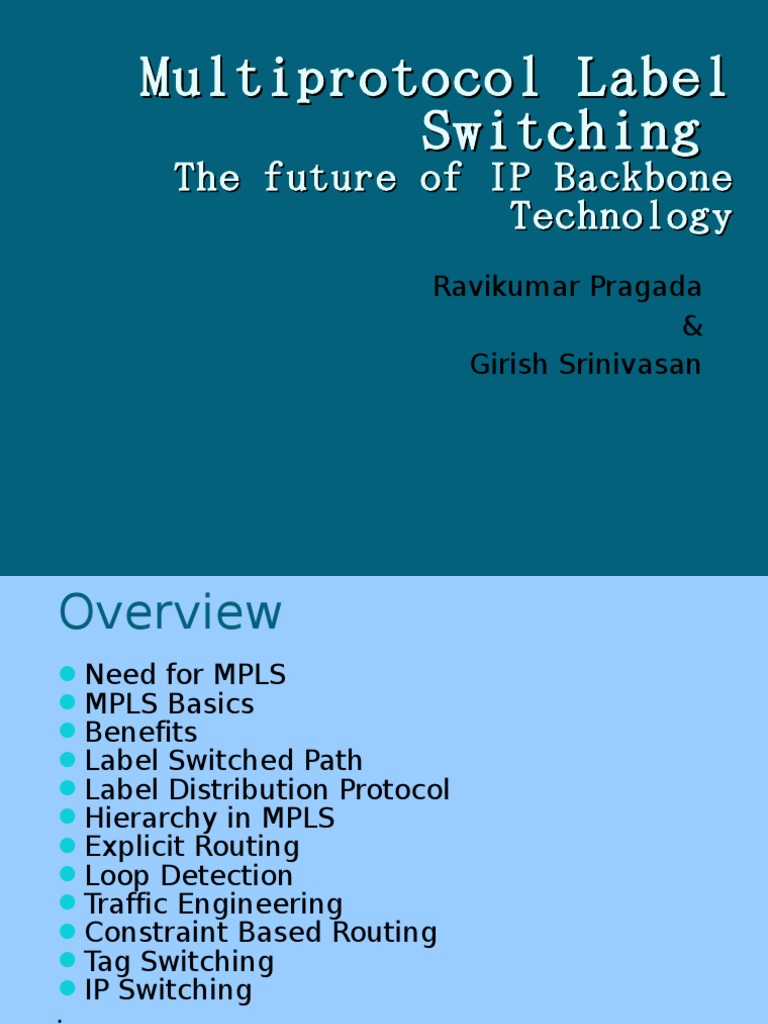MPLS: Future of IP Backbone Technology | PDF | Multiprotocol Label ...