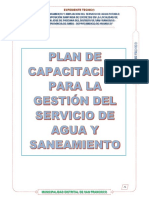 18.10 Plan de Capacitación Para La Gestión Del Servicio de Agua y Saneamiento (1)