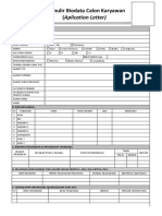 Form Biodata Calon Karyawan