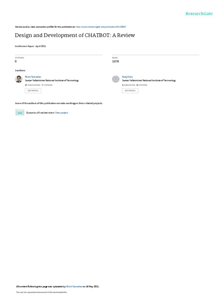 Chatbot Design and Development Review | PDF | Computer Aided Design ...