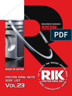 Riken Piston Rings for Japanese Vehicles Vol23; Кольца поршневые RIK vol23