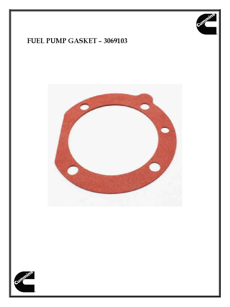Fuel Pump Gasket | PDF