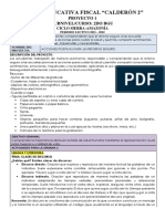 Unidad Educativa Fiscal "Calderón 2": Proyecto 1 Subnivel/Curso: 2do Bgu