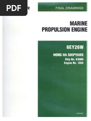 リクエスト専用ページ Final Drawings Yanmar 6EY26W | PDF | Turbocharger | Marine Propulsion