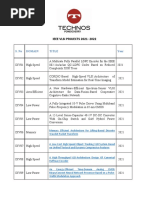 Ieee Vlsi Projects 2021-2022: S. No Domain Title Year