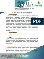 Conteúdo programático do SIS 2021 para 1a e 2a série