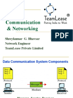 Data Communication & Networking: Shreykumar G. Bhavsar Network Engineer Teamlease Private Limited