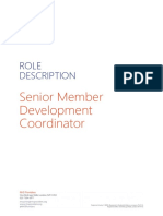 Role Description: Senior Member Development Coordinator