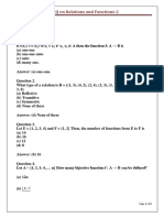 MCQ ON RELATION  & FUNCTION -2