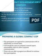 Global Compact Requirement For A Company