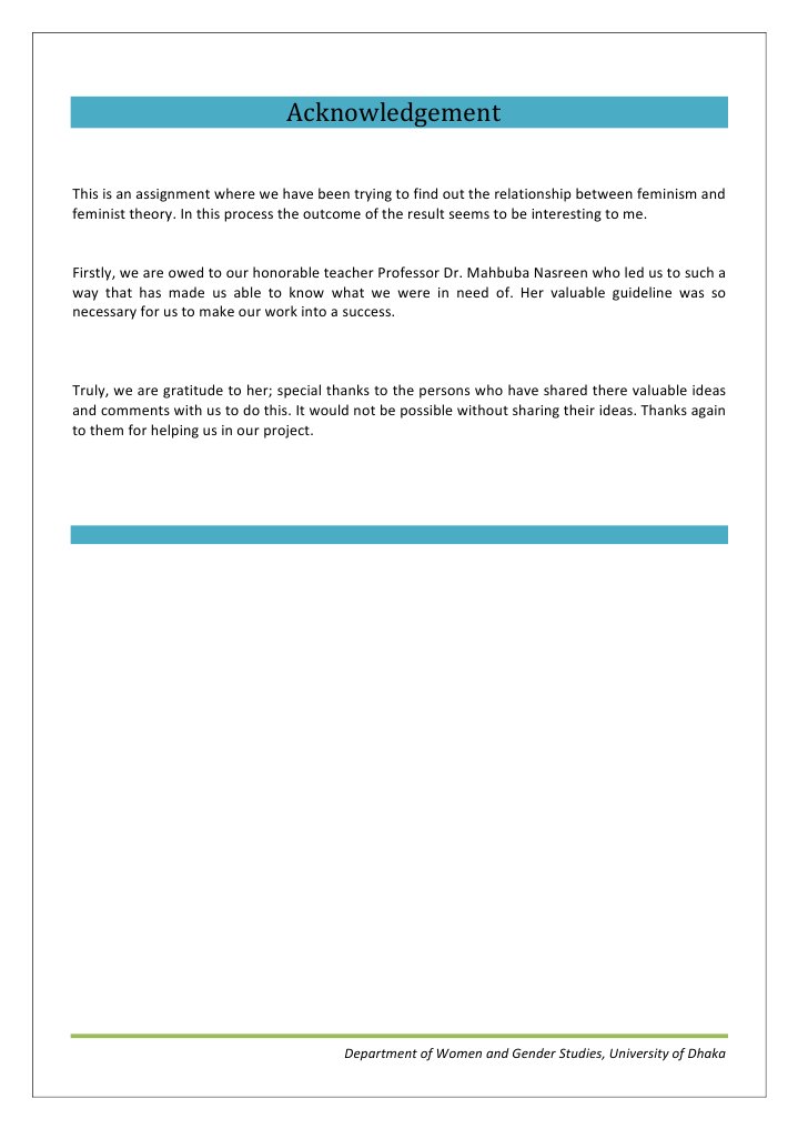 Acknowledgement | PDF