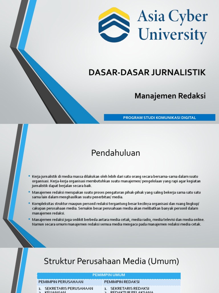 Manajemen Redaksi Media Online | PDF | Karier & Perkembangan | Seni