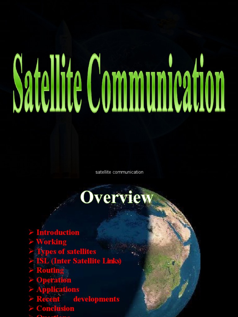Overview of Satellite Communication Systems | PDF | Communications ...