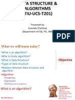 Data Structure & Algorithms (TIU-UCS-T201) : Presented by Suvendu Chattaraj (Department of CSE, TIU, WB)