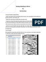 Geology Modelling in Minex