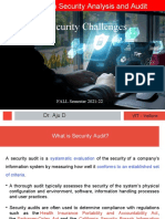 InfoSec Analysis and Audit: Security Challenges