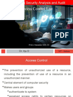 7-Access Control List-23!08!2021 (23-Aug-2021) Material I 23-Aug-2021 07 Access Control List