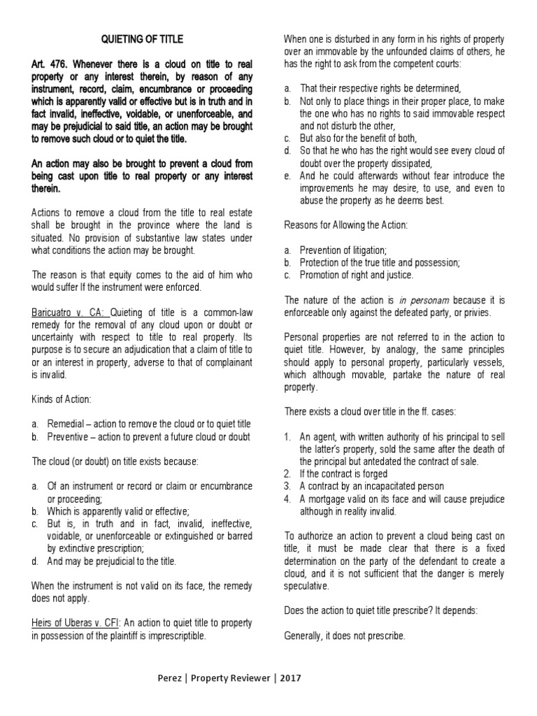 4 Property Reviewer PDF Equity (Law) Statute Of Limitations