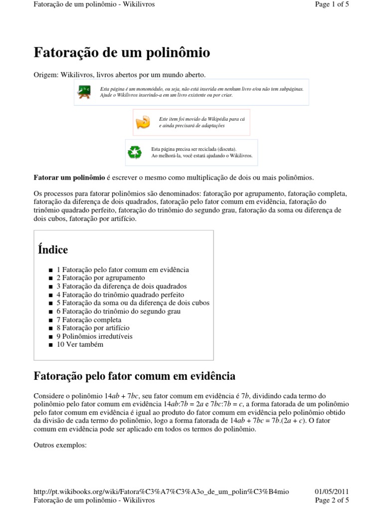 FATORA O DE POLINOMIOS visual data 7