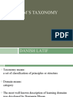 Bloom'S Taxonomy: Danish Latif