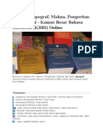 Arti Kata Apograf, Makna, Pengertian Dan Definisi - Kamus Besar Bahasa Indonesia (KBBI) Online