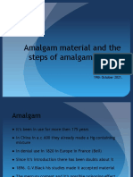 Amalgam Material and The Steps of Amalgam Filling: Dr. Helga Füzesi 19th October 2021