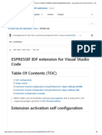 ESPRESSIF IDF Extension For Visual Studio Code Table of Contents (TOC)