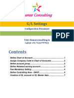 G/L Settings: Configuration Document