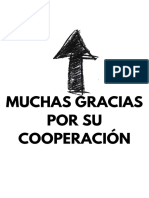 Muchas Gracias Por Su Cooperación