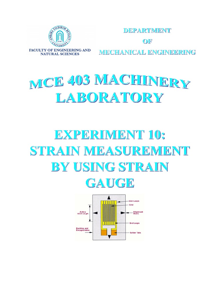 Strain Measurement by Using Strain Gauge PDF Deformation