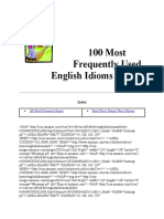 100 Most Frequently Used English Idioms