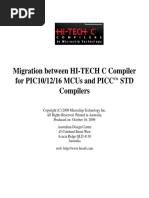 Migration Between HI-TECH C Compiler