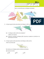 Ficha de treino matemática triângulos semelhantes